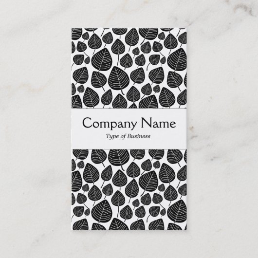 センターバンド葉- – 黒オン白 名刺 (正面)