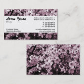 センターバンド035 -さくらんぼ花 名刺 (正面/裏面)