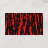 センターバンド039 -抽象芸術赤と黒 名刺 (裏面)