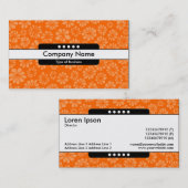 センターバンド5スポット – オレンジ色のフローラ 名刺 (正面/裏面)