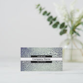 センターバンド5スポット – ガラス上の水滴01 名刺 (スタンド正面)