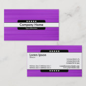 センターバンド5スポット – ブラシ付き紫色のテクスチャ 名刺 (正面/裏面)