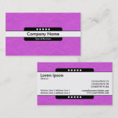 センターバンド5スポット – マゼンタ紙テクスチャ 名刺 (正面/裏面)