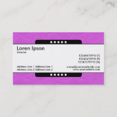 センターバンド5スポット – マゼンタ紙テクスチャ 名刺 (裏面)