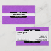 センターバンド5スポット – 紫の紙テクスチャ 名刺 (正面/裏面)