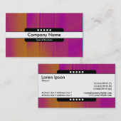 センターバンド5点 – オレンジとマゼンタのテクスチャ 名刺 (正面/裏面)
