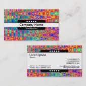 センターバンド5点 – カラフル抽象芸術 名刺 (正面/裏面)