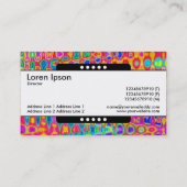 センターバンド5点 – カラフル抽象芸術 名刺 (裏面)