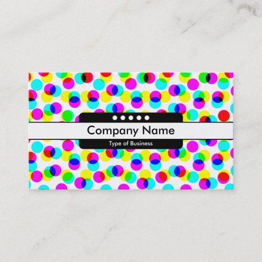 センターバンド5点 – カラーハーフトーンパターン 名刺 (正面)