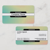 センターバンド5点 – グラデーションY、M、B、R、ダークブシン 名刺 (正面/裏面)