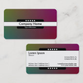 センターバンド5点 – グラデーションY、M、B、R、暗 名刺 (正面/裏面)