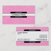 センターバンド5点 – ブラシ付きピンクテクスチャ 名刺 (正面/裏面)