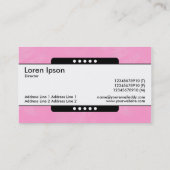 センターバンド5点 – ブラシ付きピンクテクスチャ 名刺 (裏面)