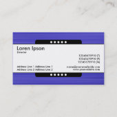 センターバンド5点 – ブラシ付きブルーテクスチャ 名刺 (裏面)