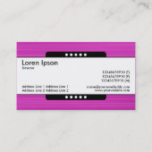 センターバンド5点 – ブラシ付きマゼンタテクスチャ 名刺 (裏面)