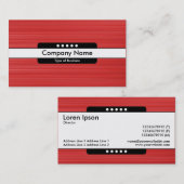 センターバンド5点 – ブラシ付き赤テクスチャ 名刺 (正面/裏面)