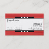 センターバンド5点 – ブラシ付き赤テクスチャ 名刺 (裏面)