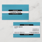 センターバンド5点 – ブラシ付きLtブルーテクスチャ 名刺 (正面/裏面)
