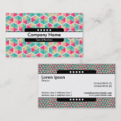 センターバンド5点 – 六角形パターン02 名刺 (正面/裏面)