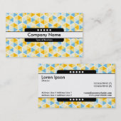 センターバンド5点 – 六角形パターン03 名刺 (正面/裏面)