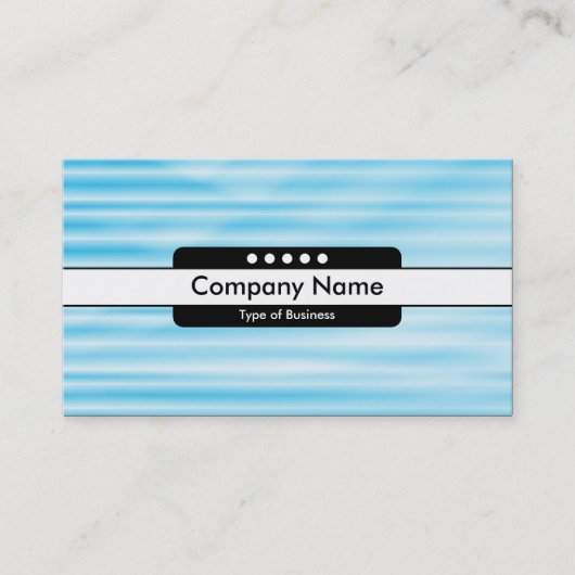 センターバンド5点 – 波形ブルー 名刺 (正面)