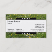 センターバンド5点 – 牧草地の花 名刺 (裏面)