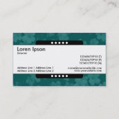 センターバンド5点 – 花 – ティール（緑がかった色） 名刺 (裏面)