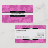 センターバンド5点 – 花 – ピンク 名刺 (正面/裏面)