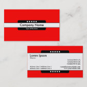 センターバンド5点 – 赤 名刺 (正面/裏面)