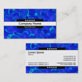センターバンド5点 – 青いファセット 名刺 (正面/裏面)