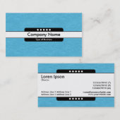 センターバンド5点 – 青い紙テクスチャ 名刺 (正面/裏面)