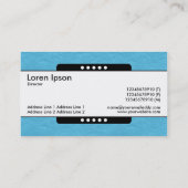 センターバンド5点 – 青い紙テクスチャ 名刺 (裏面)