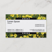 センターバンド5点 – 黄デイジー 名刺 (裏面)