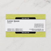 センターバンド5点 – 黄色の紙テクスチャ 名刺 (裏面)