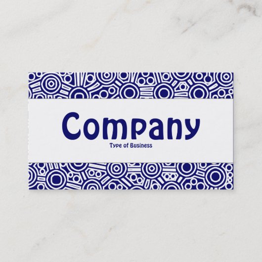 センターバンド – エイリアン回路II – ダークブルー 名刺 (正面)