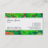 センターバンド(エッジ) – スクリプト – サイケデリック花 名刺 (裏面)