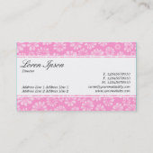 センターバンド(エッジ) – スクリプト – ピンクフローラ 名刺 (裏面)