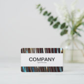 センターバンド（エッジ） – 金属製抽象芸術 名刺 (スタンド正面)