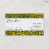 センターバンド(エッジ) – 黄色のデイジー 名刺 (裏面)