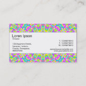 センターバンド – カラフル万華鏡のように千変万化するパターン01 名刺 (裏面)