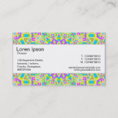 センターバンド – カラフル万華鏡のように千変万化するパターン02 名刺 (裏面)