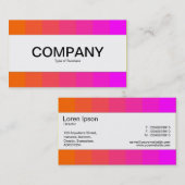 センターバンド – カラー、オレンジからマゼンタ 名刺 (正面/裏面)