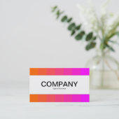 センターバンド – カラー、オレンジからマゼンタ 名刺 (スタンド正面)