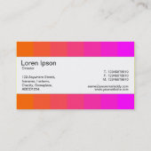 センターバンド – カラー、オレンジからマゼンタ 名刺 (裏面)