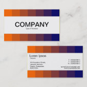 センターバンド – カラー、オレンジ色からダークブルー 名刺 (正面/裏面)