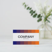 センターバンド – カラー、ダークブルーからオレンジ 名刺 (スタンド正面)