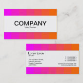 センターバンド – カラー、マゼンタからオレンジ 名刺 (正面/裏面)