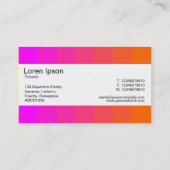 センターバンド – カラー、マゼンタからオレンジ 名刺 (裏面)