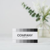 センターバンド – カラー、白から黒 名刺 (スタンド正面)