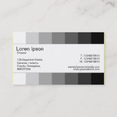 センターバンド – カラー、白から黒 名刺 (裏面)